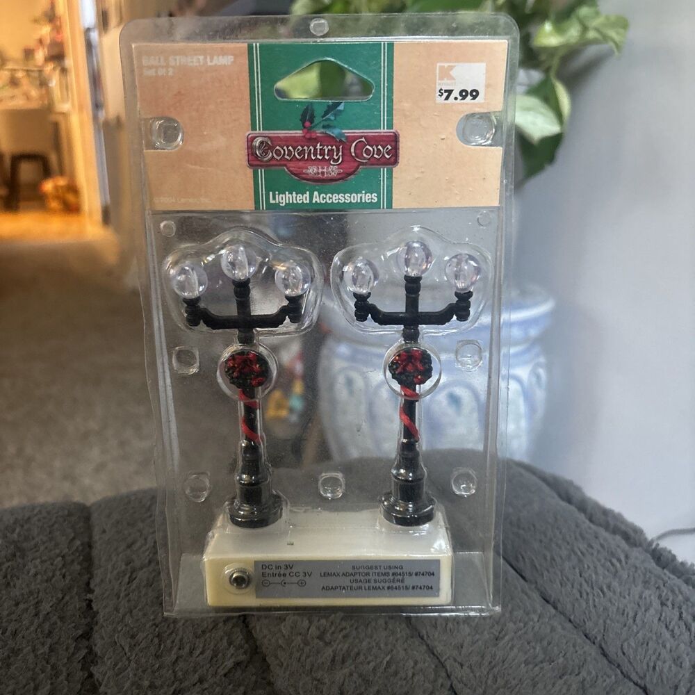 LEMAX Village Collection Accessories BALL STREET LAMPS Set Of 2